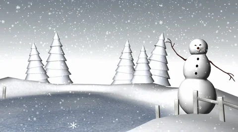 Winter Scene 03 Light Snow Video stock 989573