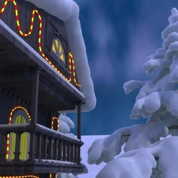 Winter Scene 3D Model