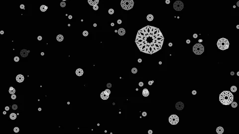 Winter Scene With 4k Snow Background, December Holidays Animated Elements Video stock 166099087