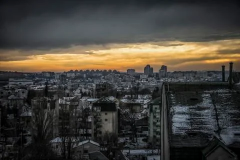 Winter scene in Belgrade Stock Photos