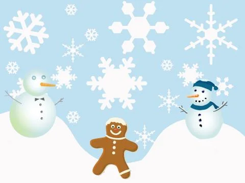 Winter scene Illustrazione stock