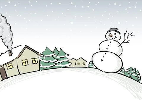 Winter Scene Stock Illustration