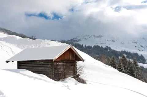 Winter scene in mountains Foto stock
