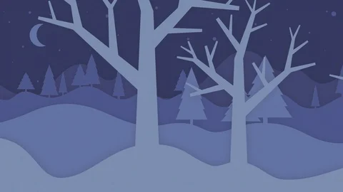 Winter Scene Parallax Loop Stock-Footage 120940267