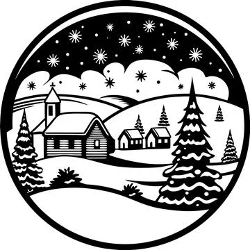 Winter Scene With Soft Light And Snow (2) Stock Illustration