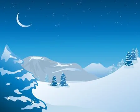 Winter scenery Illustrazione stock