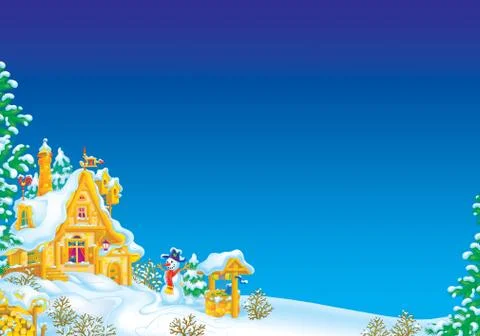 Winter scenery Illustrazione stock