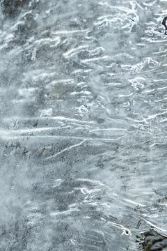 Winter Scenery inside the frozen waterfall. Sharp details: clear ice. Stock Photos