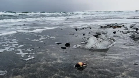 The winter sea is raging 스톡 동영상 249390942