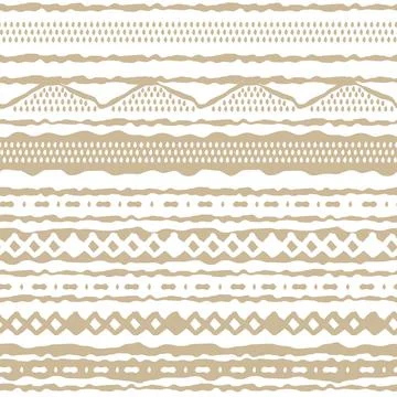Winter Seamless abstract horizontal repeat border pattern. Random rough, twis Stock Illustration