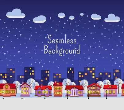 Winter seamless background Stock Illustration