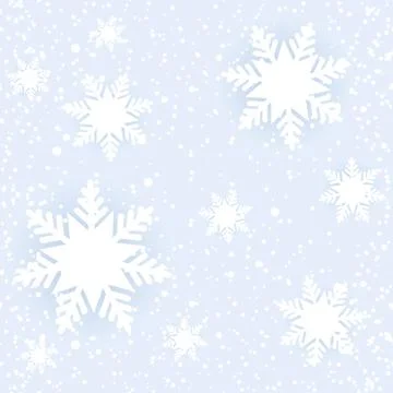 Winter seamless blue pattern with snowflakes. Stock Illustration