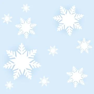 Winter seamless blue pattern with snowflakes. Stock Illustration