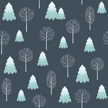 Winter seamless Christmas pattern for design packaging paper, postcard, textiles Stock Illustration