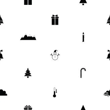 Winter seamless pattern background icon. Illustrazione stock