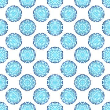 Winter seamless pattern with colorful gradient snowflakes on white background Stock Illustration