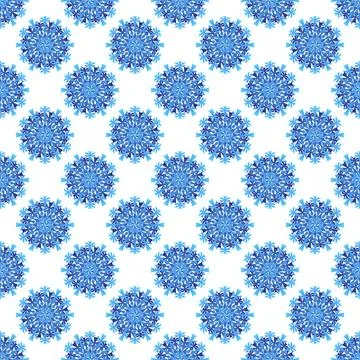 Winter seamless pattern with colorful gradient snowflakes on white background Illustrazione stock