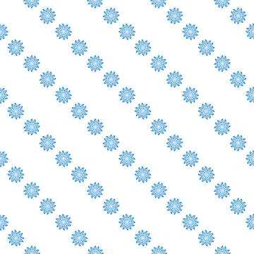 Winter seamless pattern with colorful gradient snowflakes on white background Stock Illustration