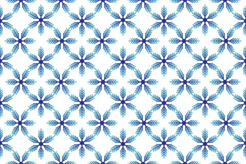 Winter seamless pattern with colorful gradient snowflakes on white background Stock Illustration