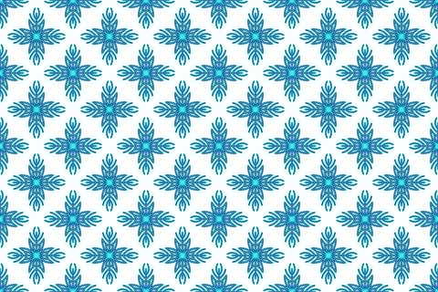 Winter seamless pattern with colorful gradient snowflakes on white background Stock Illustration