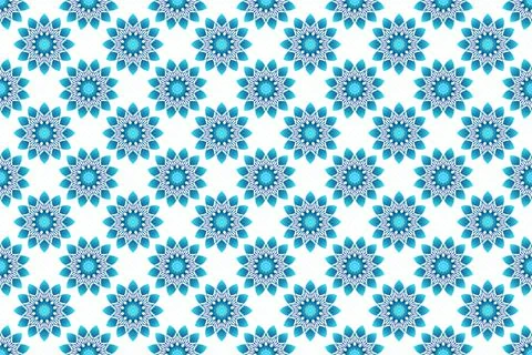 Winter seamless pattern with colorful gradient snowflakes on white background イラスト素材