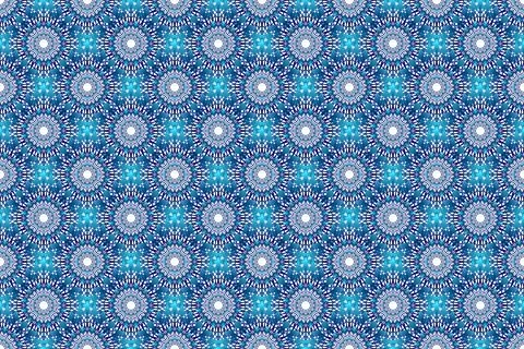 Winter seamless pattern with colorful gradient snowflakes on white background Stock Illustration
