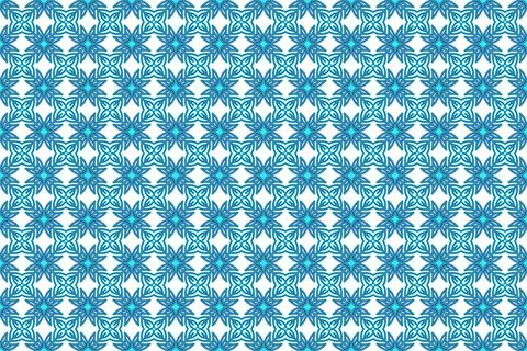 Winter seamless pattern with colorful gradient snowflakes on white background Stock Illustration