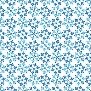 Winter seamless pattern with colorful gradient snowflakes on white background Stock Illustration