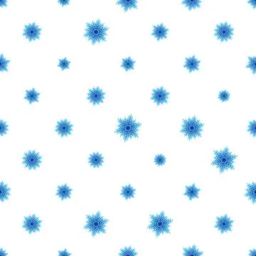 Winter seamless pattern with colorful gradient snowflakes on white background Stock Illustration