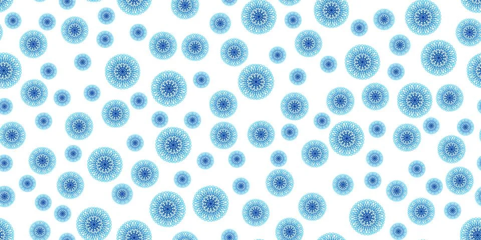 Winter seamless pattern with colorful gradient snowflakes on white background Stock Illustration