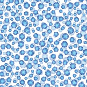 Winter seamless pattern with colorful gradient snowflakes on white background Stock Illustration