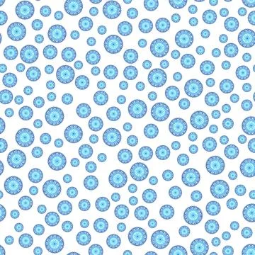 Winter seamless pattern with colorful gradient snowflakes on white background 스톡 일러스트