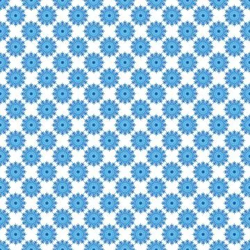 Winter seamless pattern with colorful gradient snowflakes on white background Stock Illustration