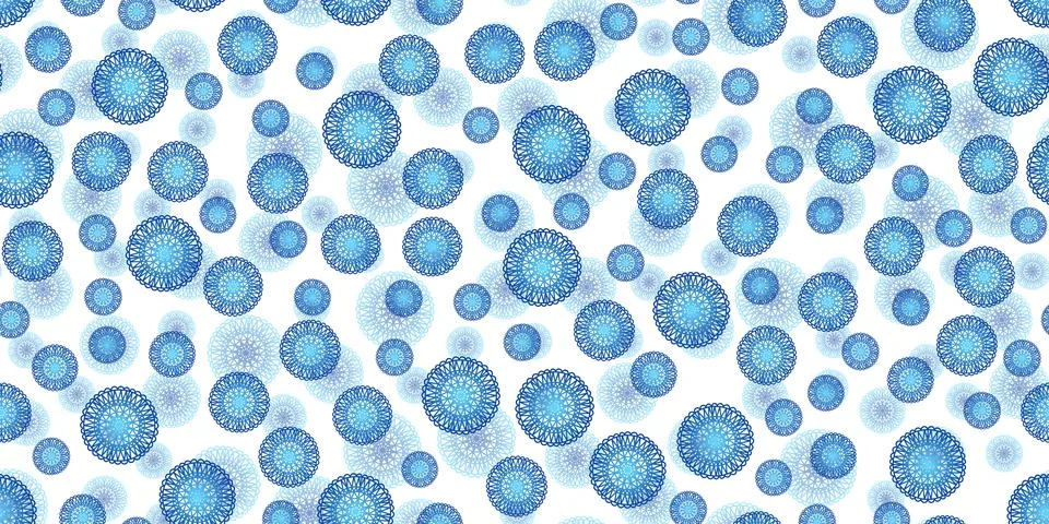 Winter seamless pattern with colorful gradient snowflakes on white background Stock Illustration