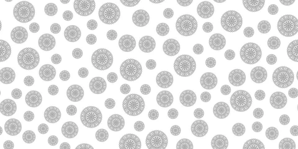 Winter seamless pattern with grey snowflakes on white background. Vector 스톡 일러스트