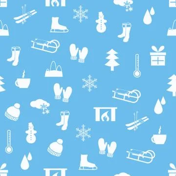 Winter seamless pattern Stock Illustration