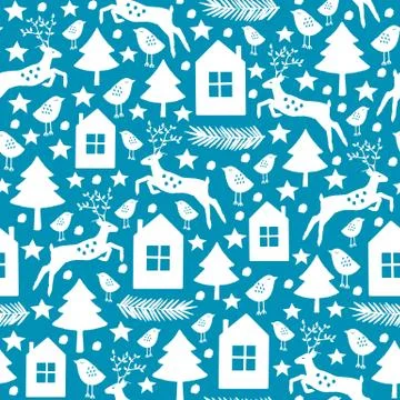 Winter seamless pattern Stock Illustration
