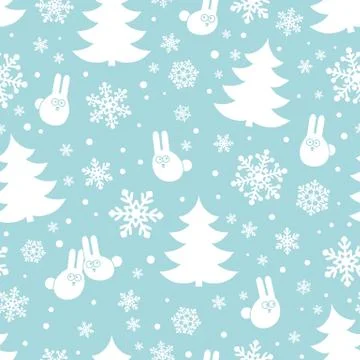 Winter seamless pattern Stock Illustration