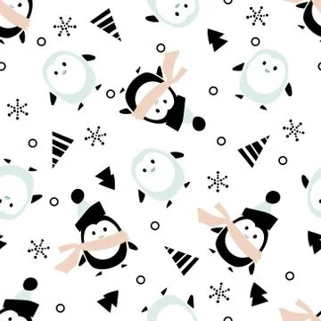 Winter seamless pattern Stock Illustration