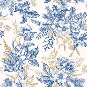 Winter seamless pattern. Illustrazione stock