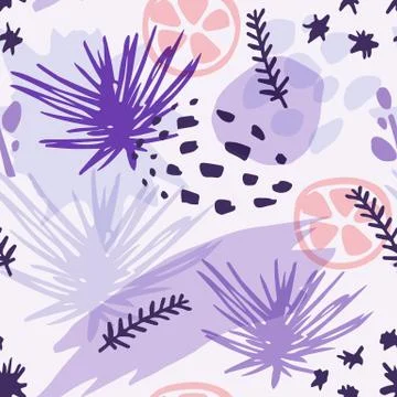 Winter seamless pattern with pine branch Stock Illustration