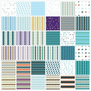 Winter seamless pattern set, Christmas, New Year Stock Illustration