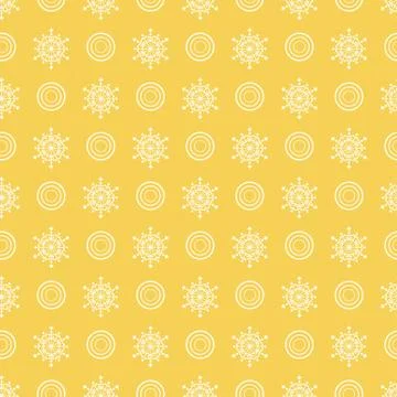 Winter seamless pattern with  snowflakes and circles. Stock-Illustration
