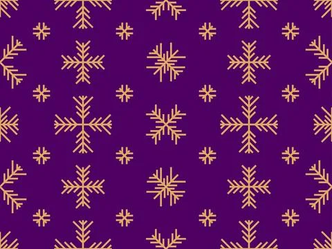 Winter seamless pattern with snowflakes. Christmas and New Year background .. Stock Illustration