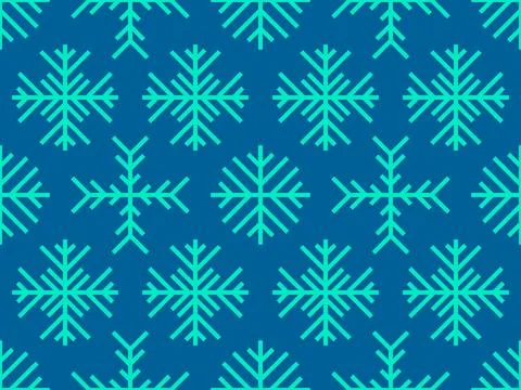 Winter seamless pattern with snowflakes. Christmas and New Year background .. Illustrazione stock