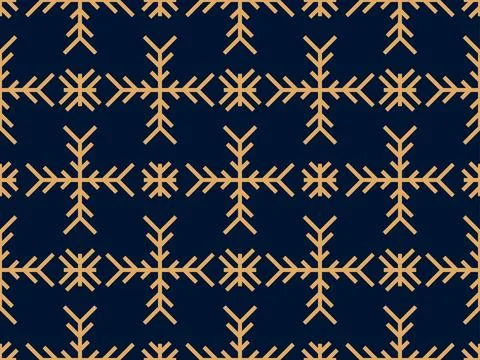 Winter seamless pattern with snowflakes. Christmas and New Year background .. Illustrazione stock