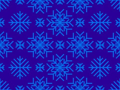 Winter seamless pattern with snowflakes. Christmas and New Year background .. Illustrazione stock