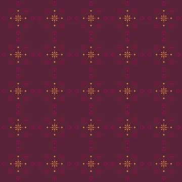 Winter seamless pattern of snowflakes grouped into rhombuses Illustrazione stock