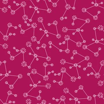 Winter seamless pattern with  snowflakes. Stock Illustration