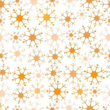 Winter seamless pattern with variety of snowflakes. Stock Illustration